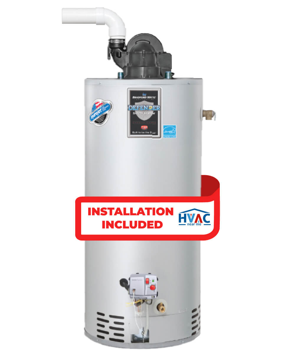 bradford-white-heater-RG2PV50H6N Bradfordwhite Tank Water Heater - 50 Gallon - Power Vent - Model RG2PV50H6N