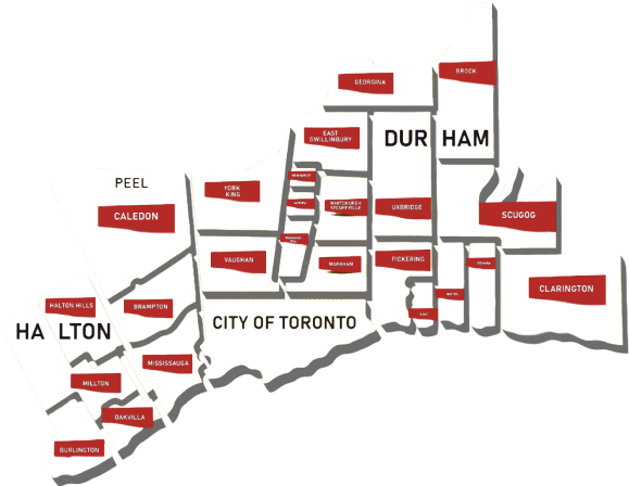 Map icon highlighting local HVAC service areas