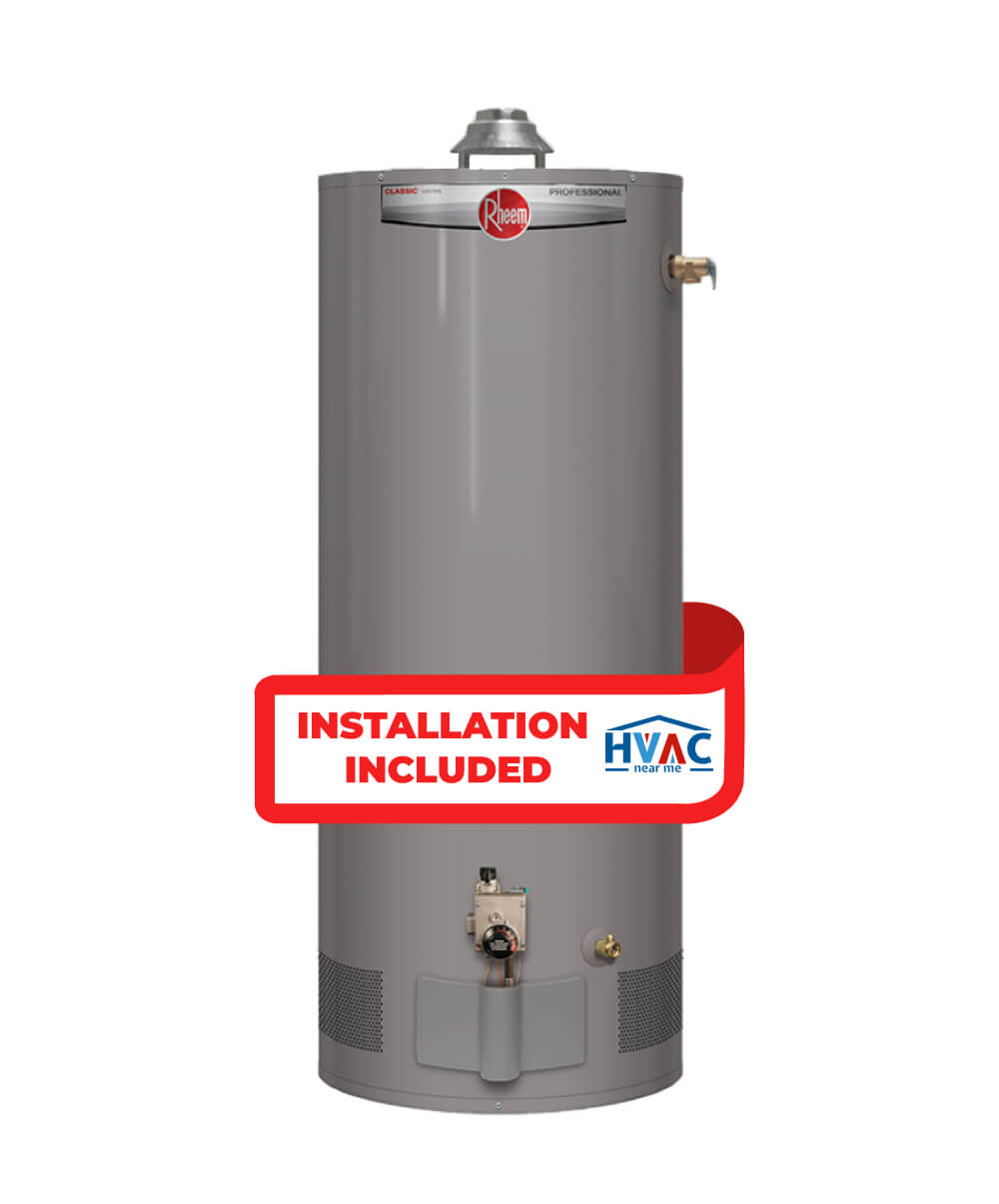 rheem-heater-PROG30S Rheem Tank Water Heater - 30 Gallon - Atmospheric Vent - Model PROG30S